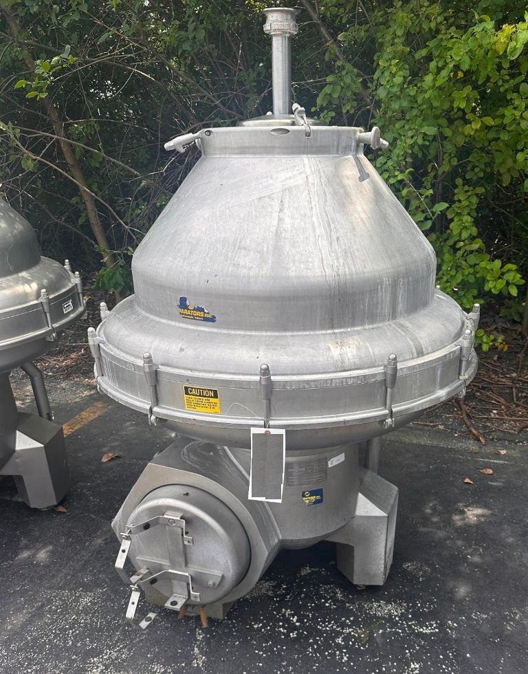 (2) Alfa-Laval MRPX 417 TGV-74C warm milk separators, 316SS.