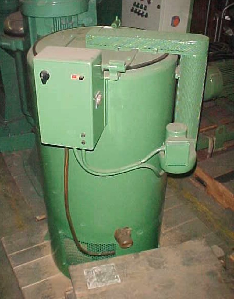 Cepa GZ-500 perforate basket centrifuge, epoxy-lined.