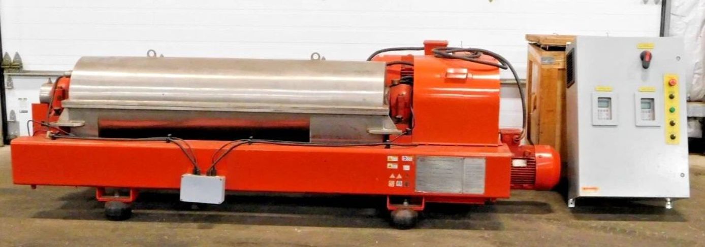 SCI LW 350 x 1550mm oilfield decanter centrifuge skid, 304SS.