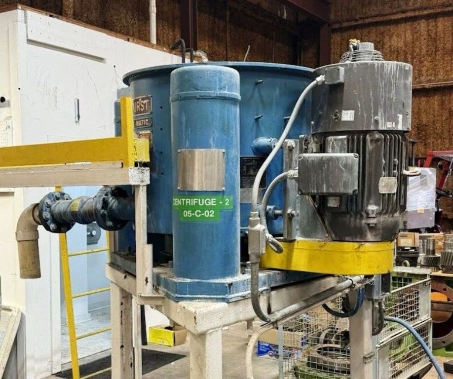 Tolhurst 32 x 20 perforate basket centrifuge, 316SS.