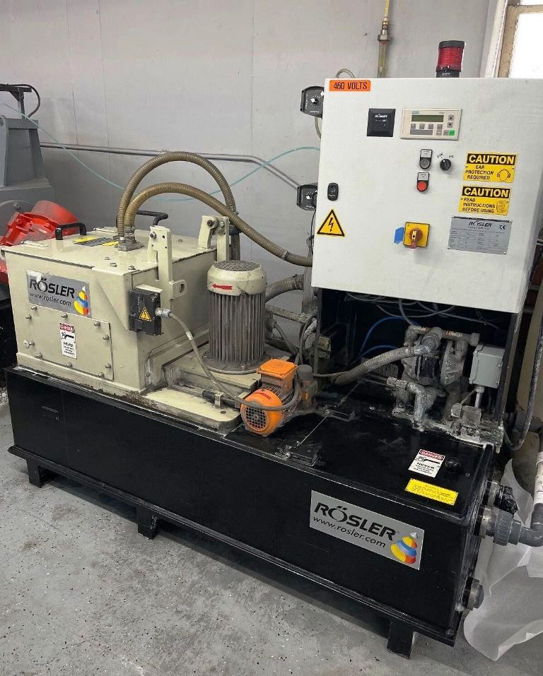 Rosler Z 800 HA Turbo-Floc separator skid, manual clean.