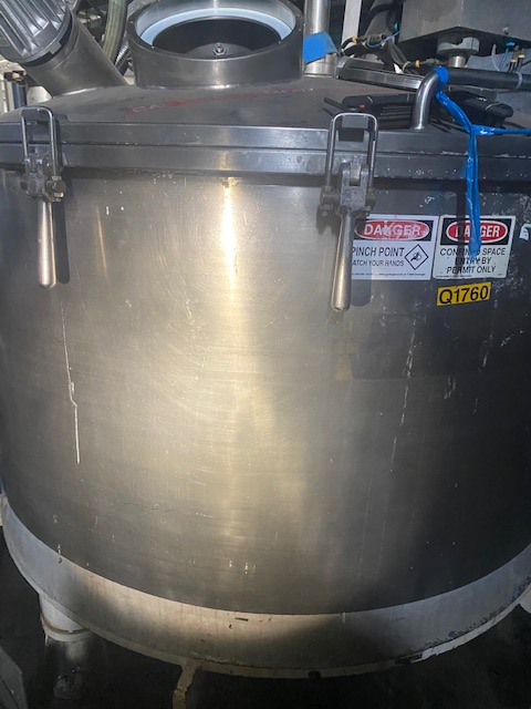 (5) Ferrum DSZ-URF 1250/630 perforate basket centrifuges, 316L SS.