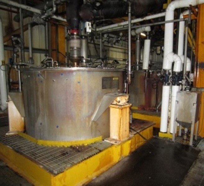 (2) Broadbent SPV1220R B & C sugar centrifuges, SS.