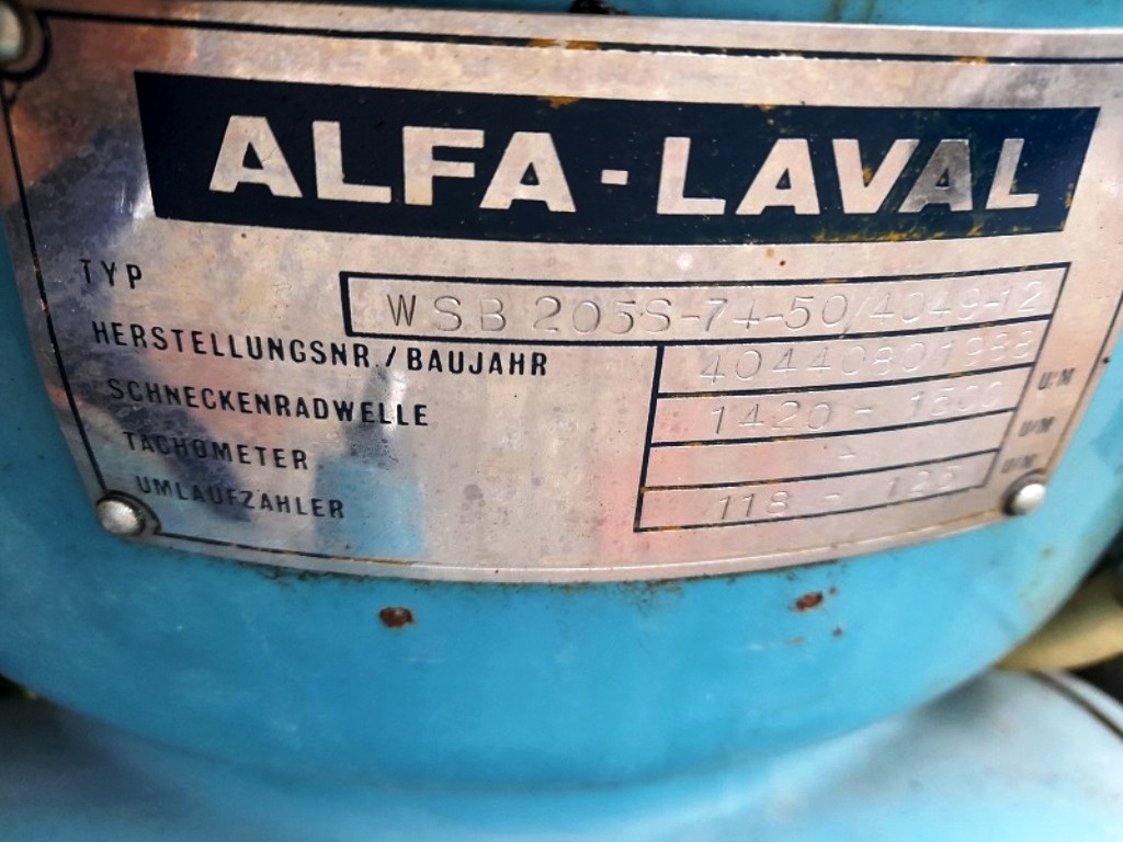 Alfa-Laval WSB 205S-74-50 coolant purifier, SS.