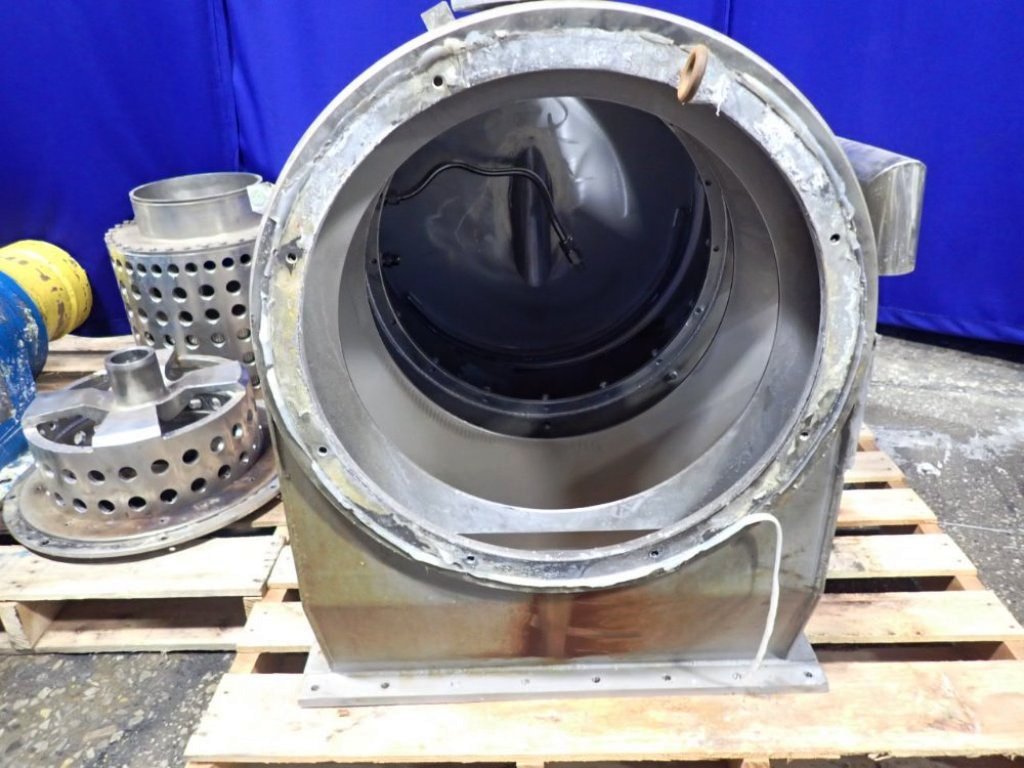 (2) Bird M-400-2 pusher centrifuge parts, 316L SS.