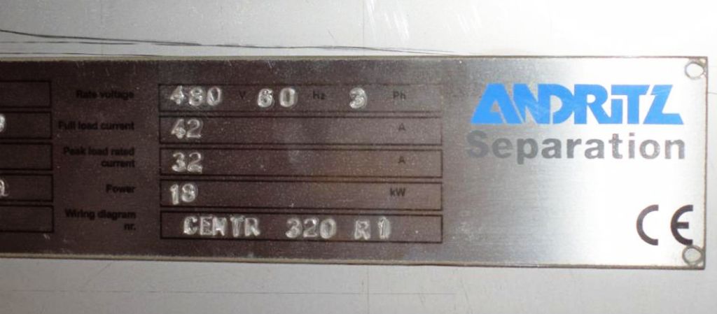 Andritz-Frautech CA 71V 2FO-BD cream separator, 316SS.