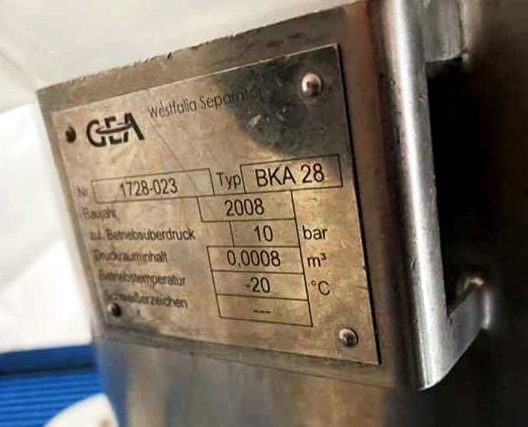 (4) Westfalia BKA 28-86-076 centrifuges, 316SS.