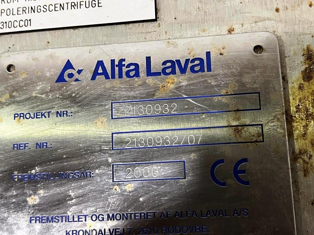 Alfa-Laval BTPX 205 SGD-34CDP-50 clarifier, 316SS.
