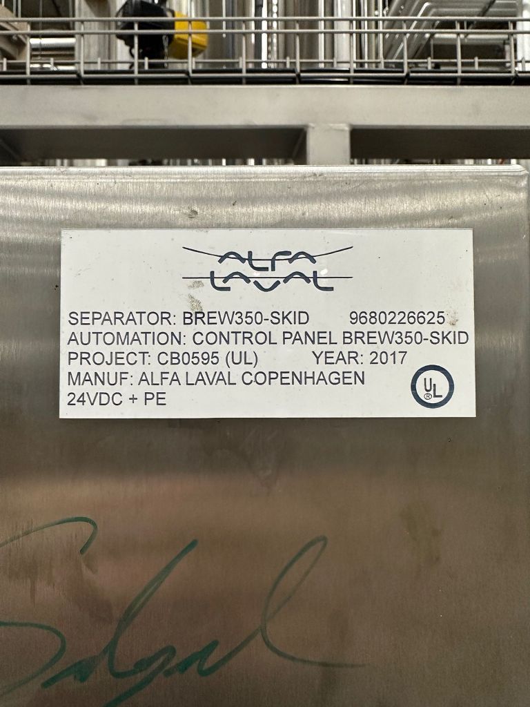 Alfa-Laval BREW 350 hermetic beer clarifier module, 316SS.