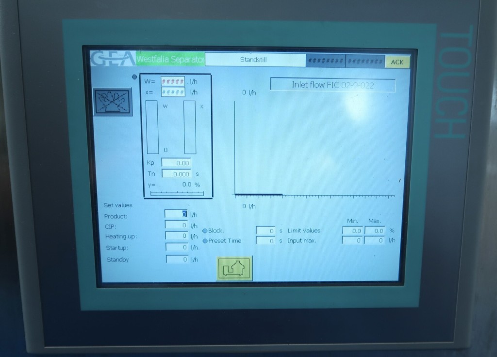 Westfalia KDB 16-02-076 quark/yogurt nozzle separator, 316SS.