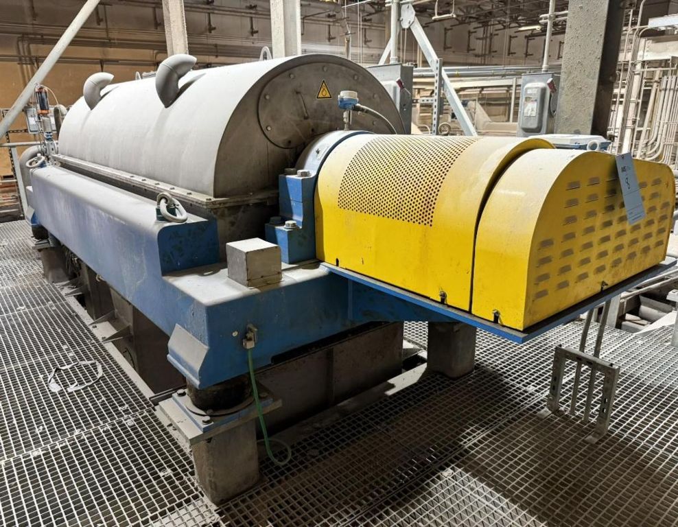 (3) Andritz CENSOR ACZ 9-3 plastic recycling decanter centrifuges, 316L SS.