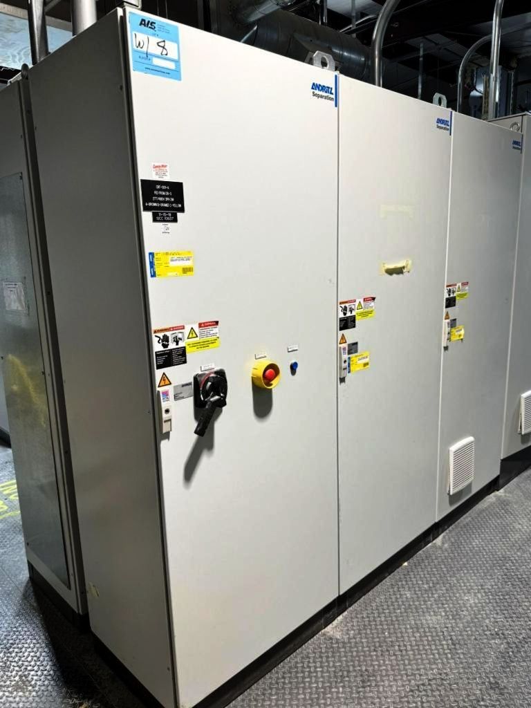 (3) Andritz CENSOR ACZ 9-3 plastic recycling decanter centrifuges, 316L SS.