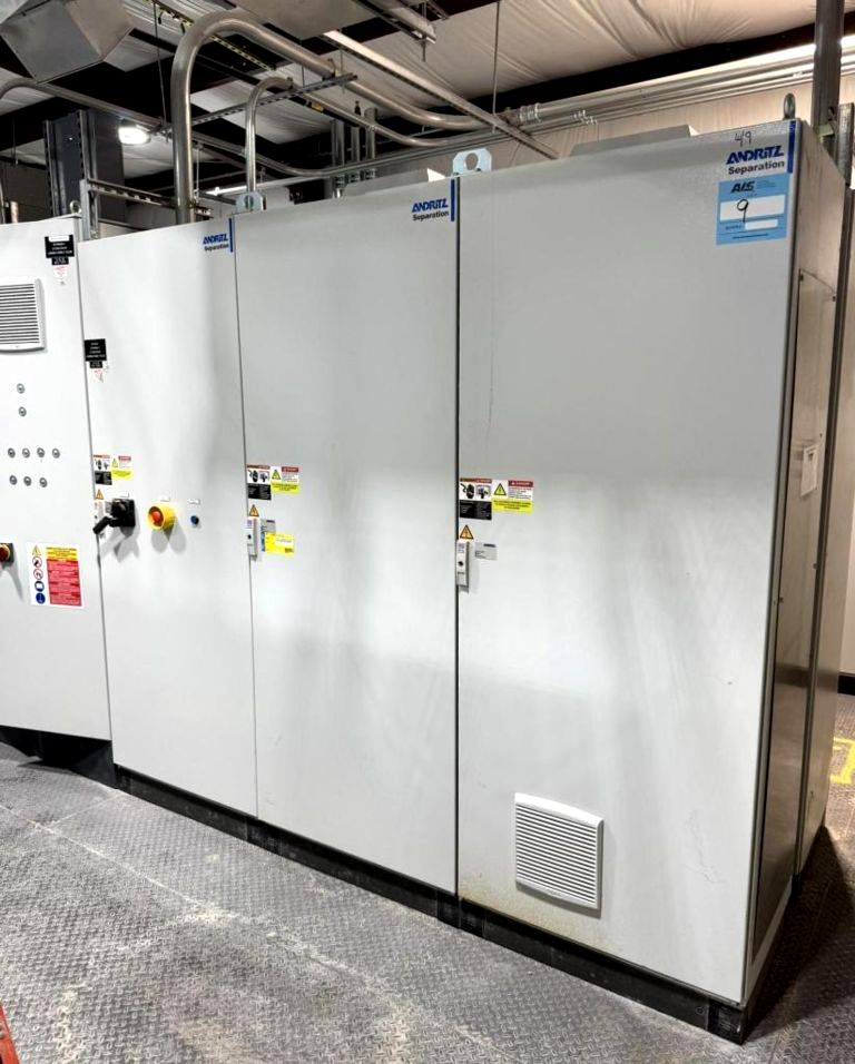 (3) Andritz CENSOR ACZ 9-3 plastic recycling decanter centrifuges, 316L SS.
