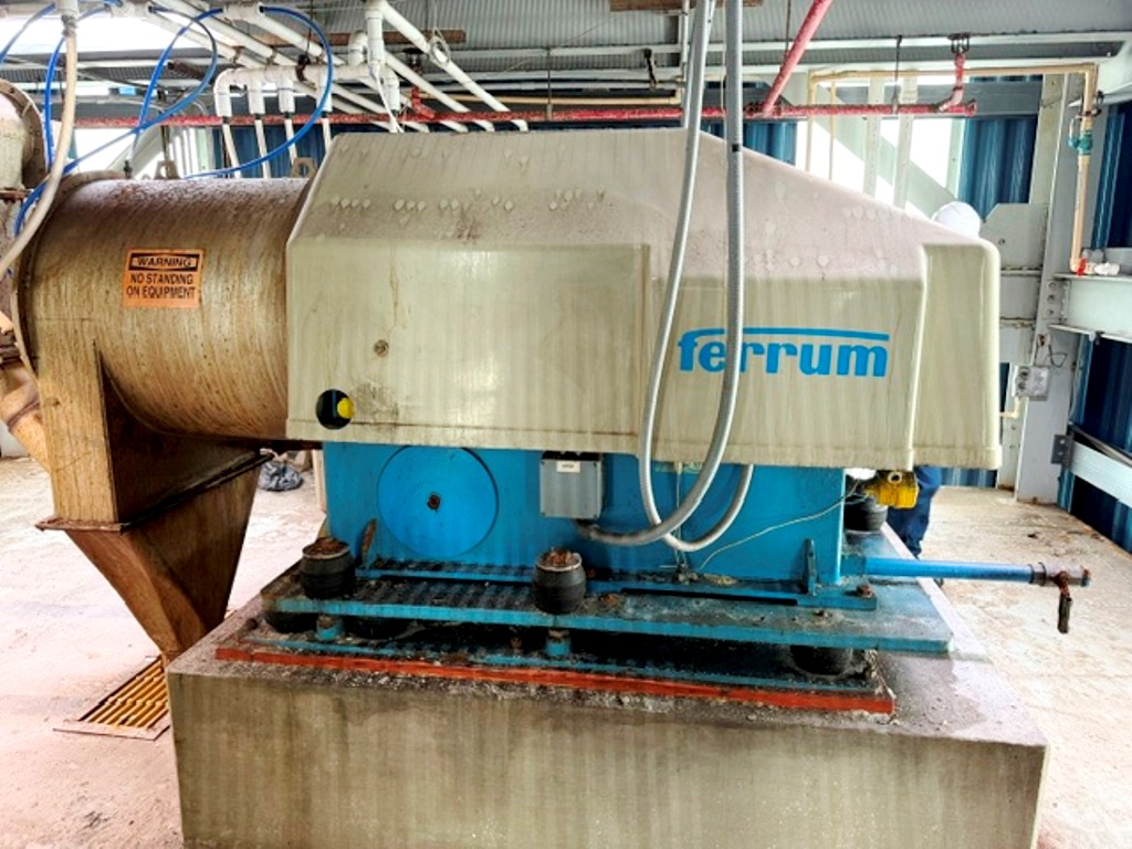 Ferrum P-60/2 pusher centrifuge, 316SS.