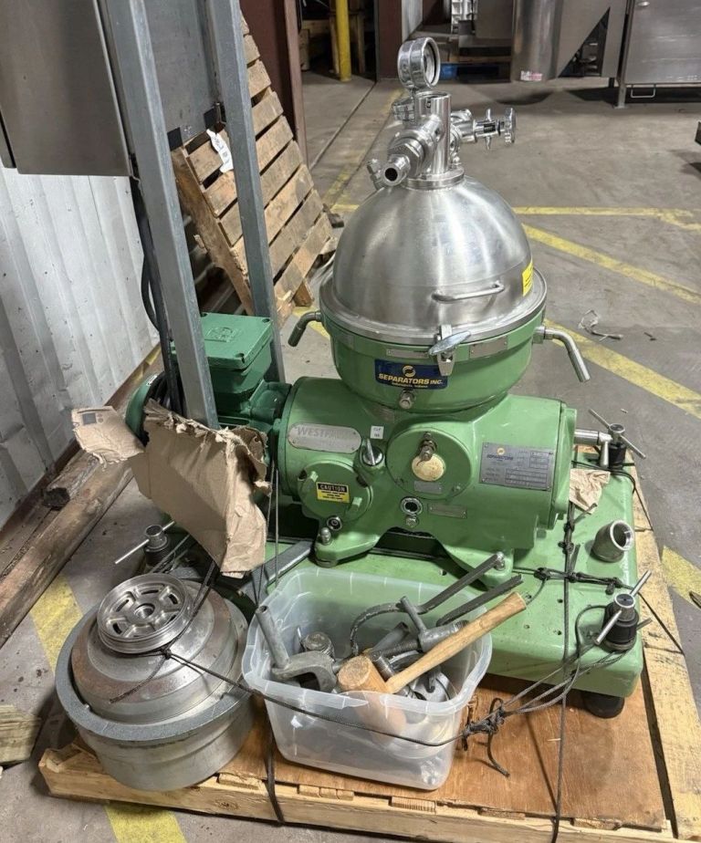 Westfalia KA 6-86-576 chamber bowl centrifuge, 316SS.