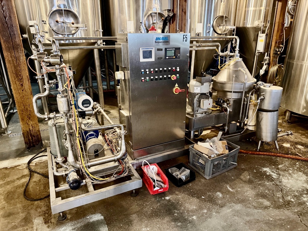 Andritz-Frautech CA 41V BD beer clarifier skid, 316SS.