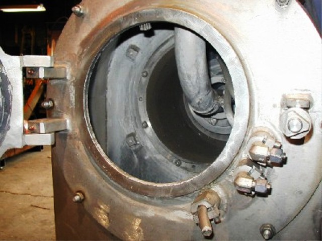 Krauss-Maffei SZ 21 single-stage pusher centrifuge, 316SS.