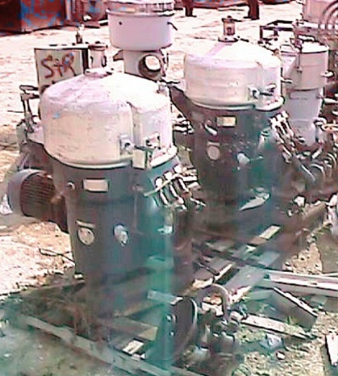 (2) KMA Artern OZB/1 solids retaining fuel oil purifiers.