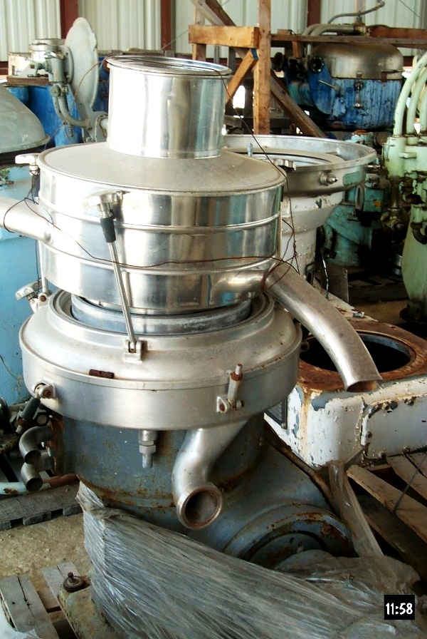 Alfa-Laval UVPX 207-74A concentrator centrifuge, 316SS.