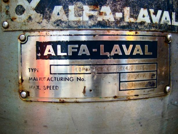 Alfa-Laval LAPX 202 BGT-24 lab separator, 316SS.