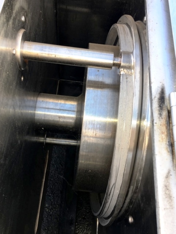 FKC HX-550 screw press for fish dewatering, 304SS.