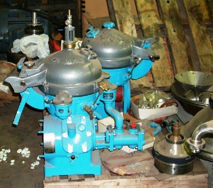(3) Alfa-Laval MAB 104B-24-60 oil purifiers, SS.