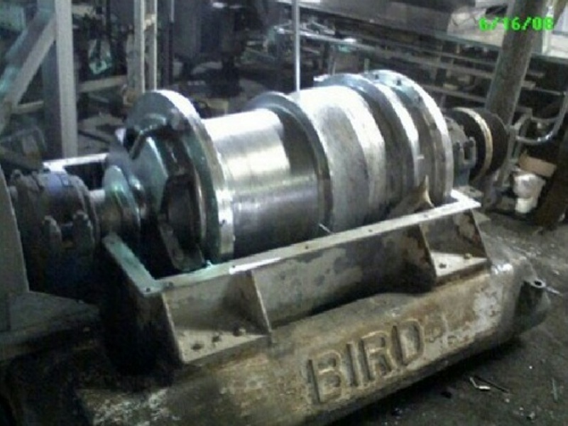 Bird 24 x 38 solid bowl decanter centrifuge, 316L SS.