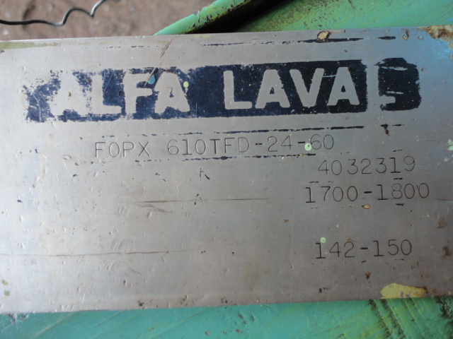 (4) Alfa-Laval FOPX 610 TFD-24-60 oil purifiers, 316SS.