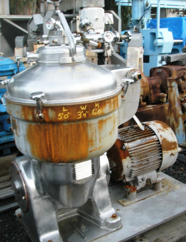 Alfa-Laval SRG 214-15HH-60 hermetic separator, 316SS.