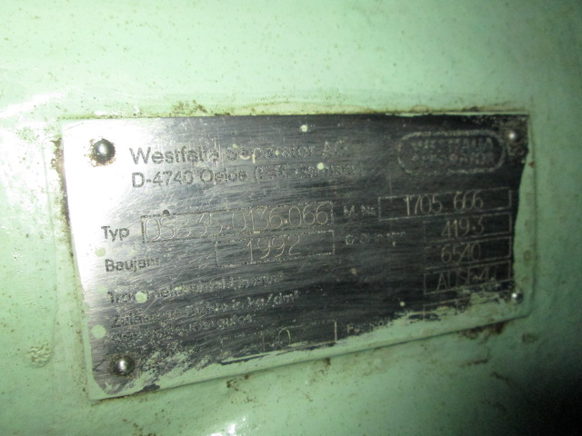 (2) Westfalia OSB 35-0136-066 oil purifiers, SS.
