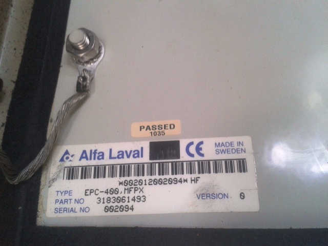 (2) Alfa-Laval MFPX 307 TFD-21 oil purifiers, 316SS.       