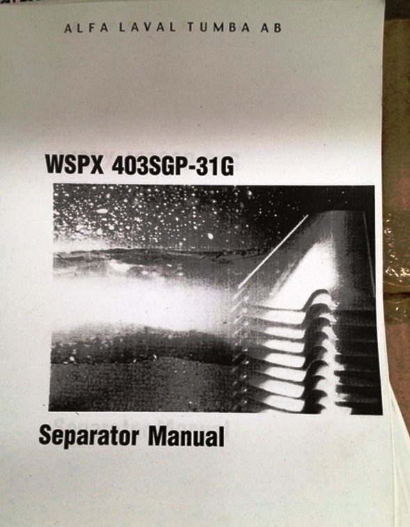 Alfa-Laval WSPX 403 SGP-31G lab clarifier, 316SS.          