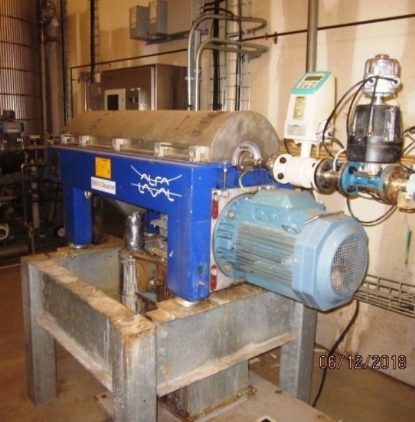 Alfa-Laval SG2-100 decanter centrifuge, 316SS.