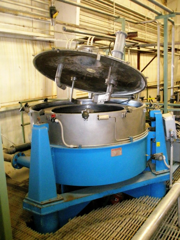 (2) Toniatti 204-REA 1250 x 500mm perforate basket centrifuges, 304SS.