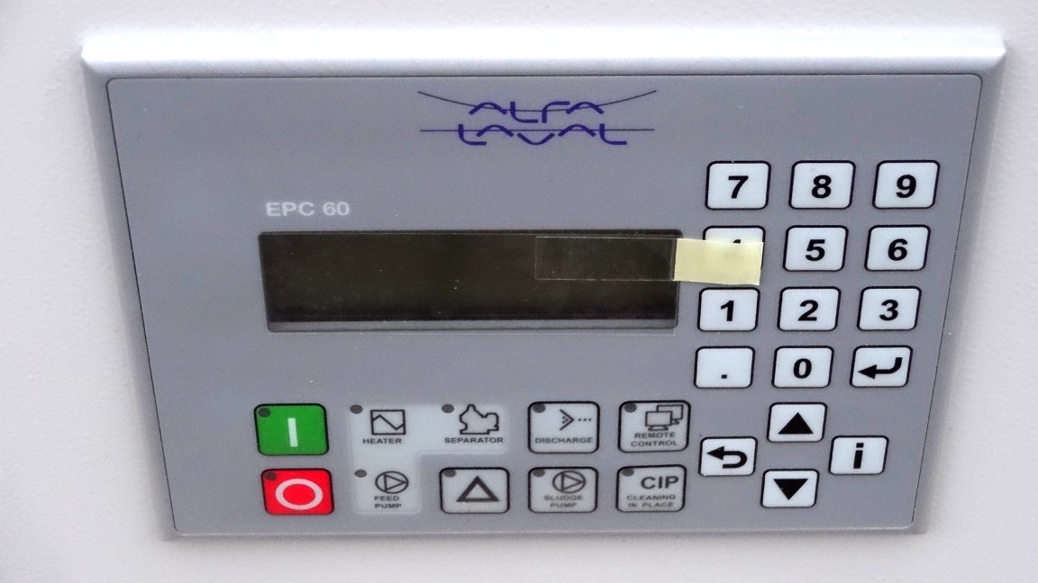 (4) NEW: Alfa-Laval EPC-60 control panels.