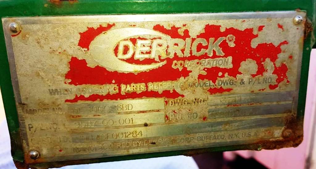 Derrick DE-1000 GBD oilfield decanter skid, 316SS.