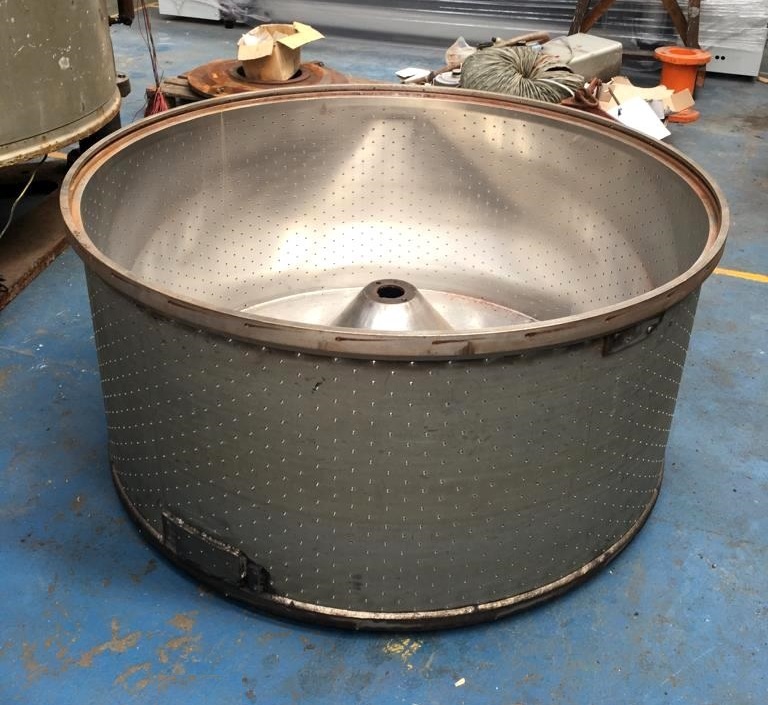 Broadbent 60 x 30 perforate basket centrifuge, 316SS.