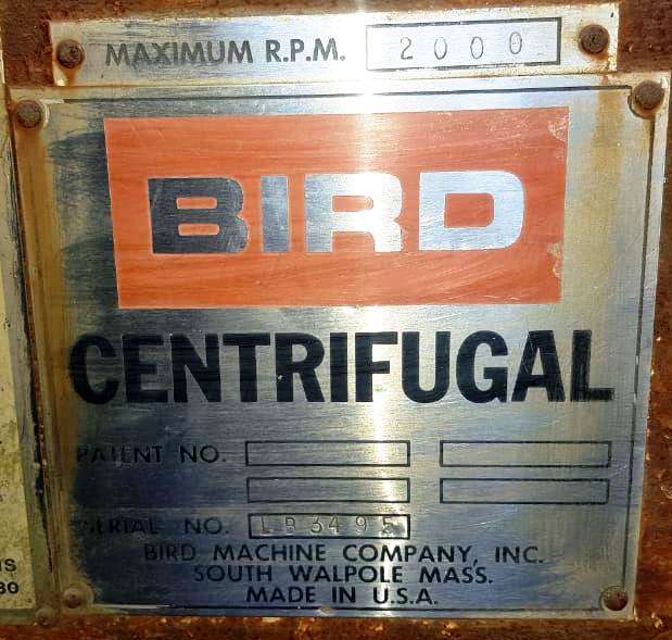 (3) Bird 24 x 38 decanter centrifuges, SS.