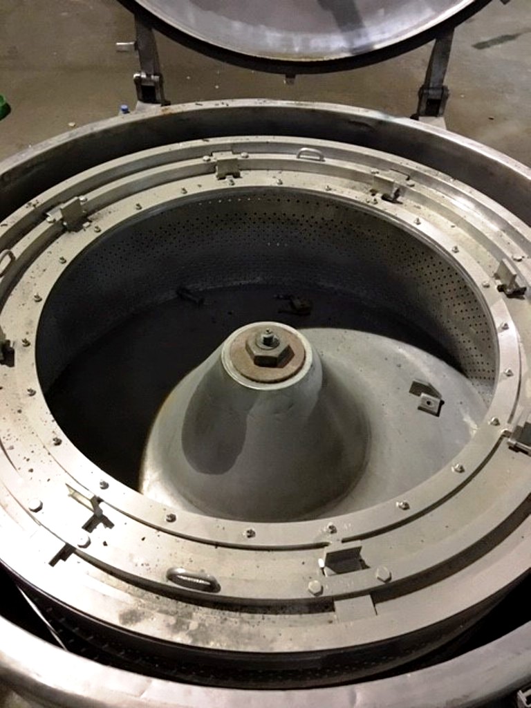 Comteifa FT-12-B perforate basket centrifuge, 316L SS.