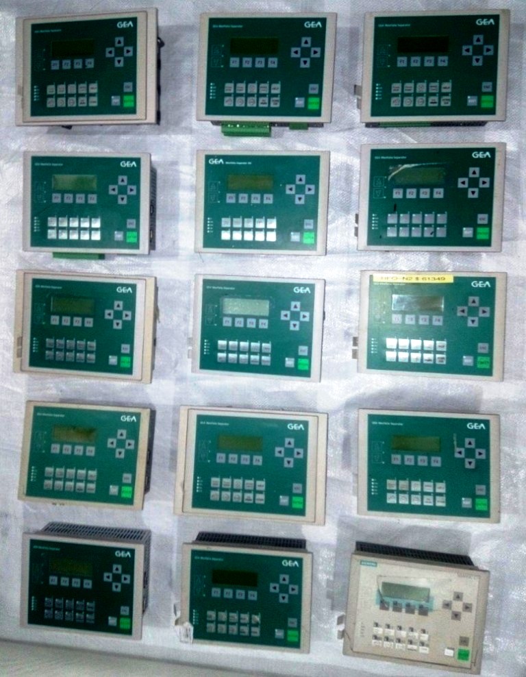 GEA and Alfa-Laval EPC-41, 400 and 50 circuit boards and panels.