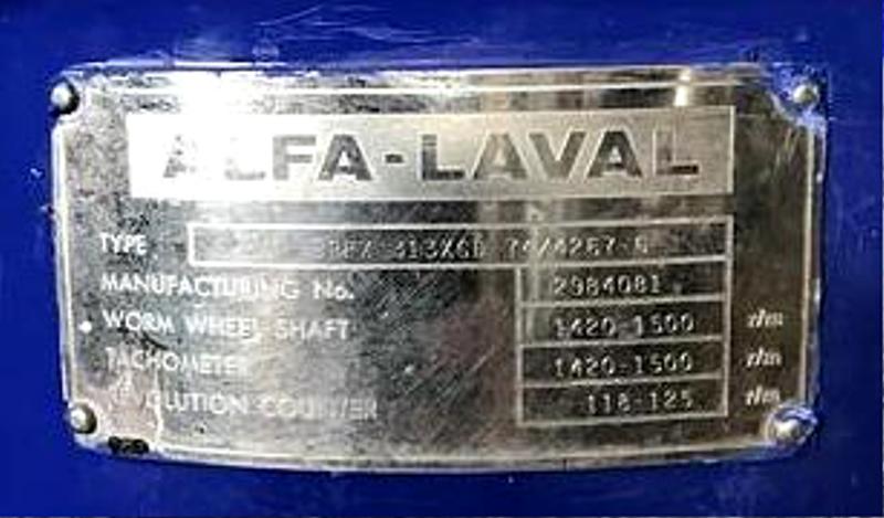 (2) Alfa-Laval BRPX 313 XGD-74 oil concentrators, 316SS.