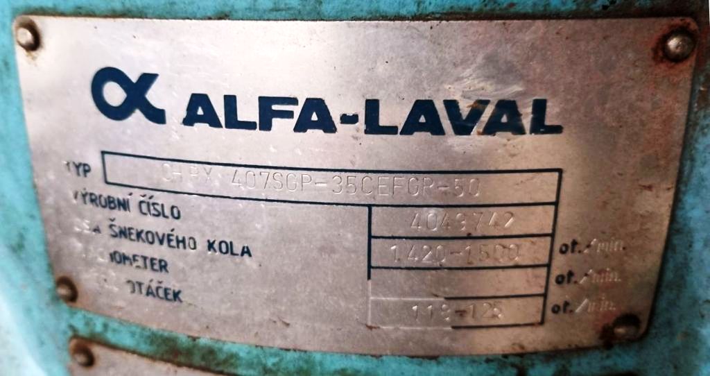 Alfa-Laval CHPX 407 SGP-35 CEFGP-50 clarifier centrifuge, 316SS.