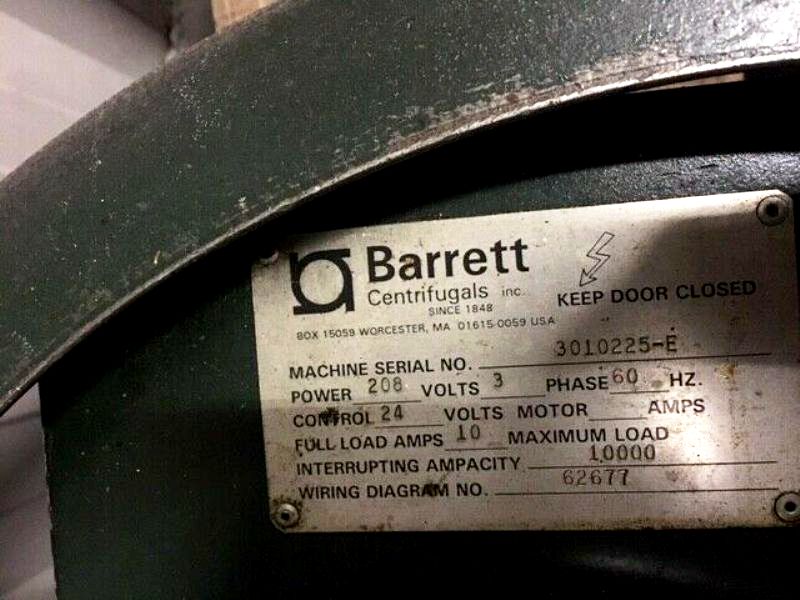 Barrett Spintech 301-E chip wringer.